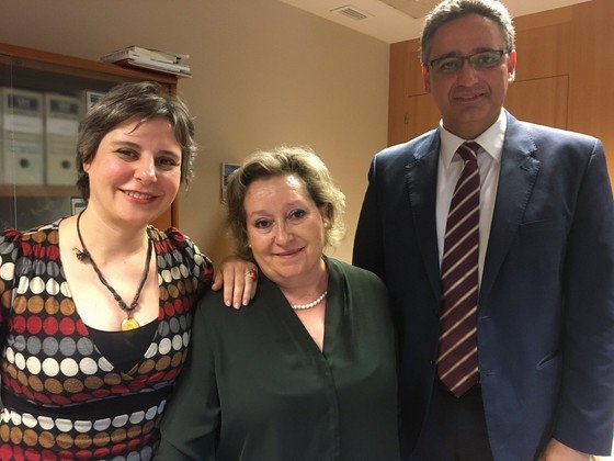 Justo Pliego (a la derecha) con la directora del Instituto de la Mujer de C-LM, Araceli Martínez, y la Secretaria de UCTACAM, Concepción Carpio Martínez, (en el centro de la foto) y presidenta de la Cooperativa C.A.I. EL TOBOGÁN de Alcázar Justo Pliego (a la derecha) con la directora del Instituto de la Mujer de C-LM, Araceli Martínez, y la Secretaria de UCTACAM, Concepción Carpio Martínez, (en el centro de la foto) y presidenta de la Cooperativa C.A.I. EL TOBOGÁN de Alcázar