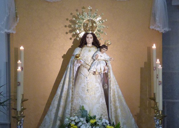 Imagen de la Virgen de la Cabeza de Valdepeñas, ya restaurada Imagen de la Virgen de la Cabeza de Valdepeñas, ya restaurada