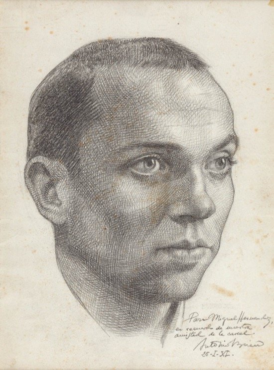Retrato de Miguel Hernández realizado por Buero Vallejo Retrato de Miguel Hernández realizado por Buero Vallejo