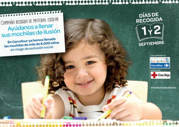 Carrefour y Cruz Roja impulsan la IX edición de la campaña ‘Vuelta al Cole Solidaria’ Carrefour y Cruz Roja impulsan la IX edición de la campaña ‘Vuelta al Cole Solidaria’
