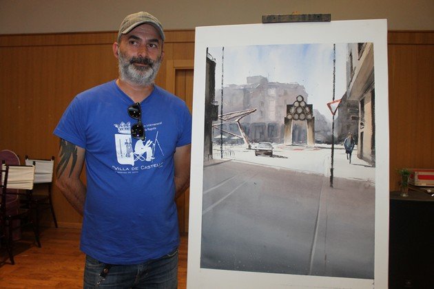 Pedro Pablo Garrido, ganador del primer premio del II Certamen Nacional de Pintura Rápida de la Antigua Bodega los Llanos Pedro Pablo Garrido, ganador del primer premio del II Certamen Nacional de Pintura Rápida de la Antigua Bodega los Llanos