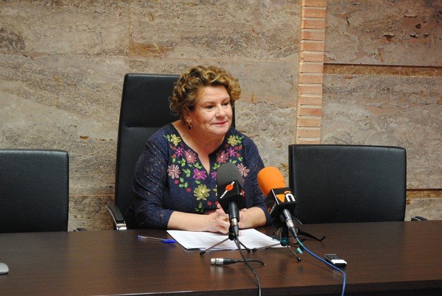 Crespo en la rueda de prensa haciendo balance del Área de Agricultura en 2017