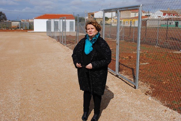 Amparo Crespo en la nueva parcela de Huertos Urbanos Ecológicos