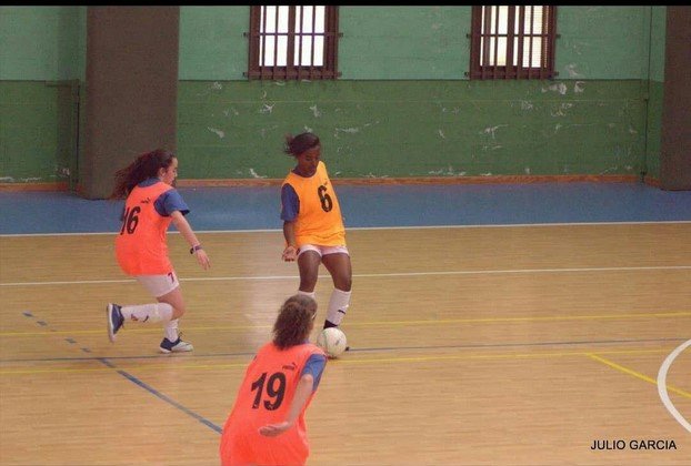 Rocío durante una concentración de la selección de CLM infantil (Copiar)