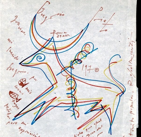 Carta de Rafael Alberti a Gregorio Prieto 1970 Carta de Rafael Alberti a Gregorio Prieto 1970
