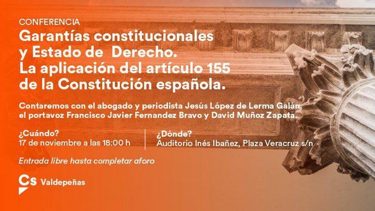 Conferencia organizada por Ciudadanos Valdepeñas Conferencia organizada por Ciudadanos Valdepeñas
