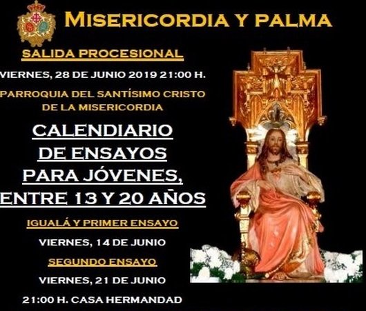 Cartel ensayos costaleros Corazón de Jesús 2019 Cartel ensayos costaleros Corazón de Jesús 2019