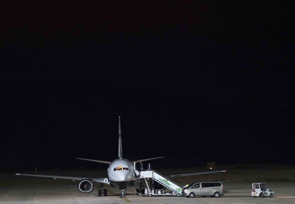 Bautizo primer avión aeropuerto de Ciudad Real