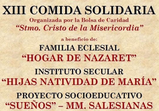 Cartel modificado XIII Comida Solidaria Bolsa de Caridad