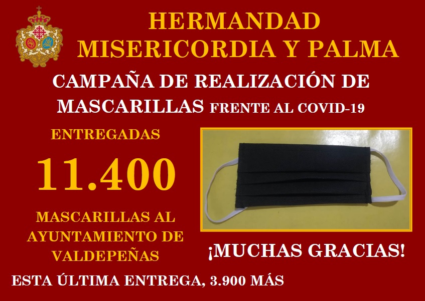 Cartel 4ª entrega mascarillas